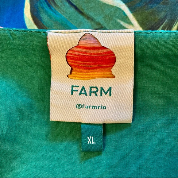 FARM Rio Mixed Prints Layered Mini Dress Ruffles Floral Tropical Green Size XL - Picture 14 of 16